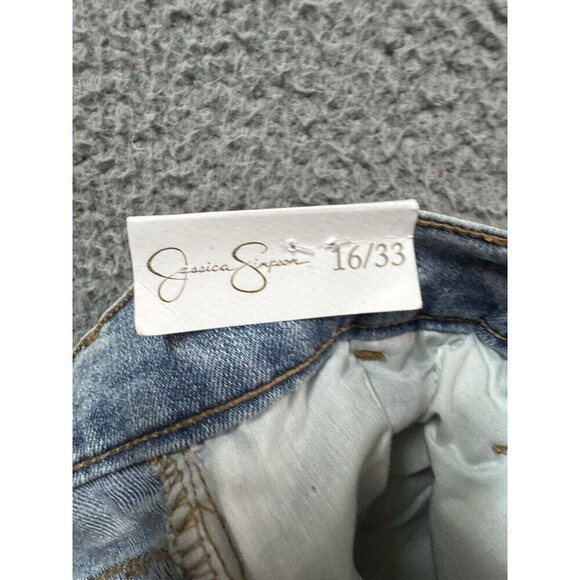 Jessica Simpson Jeans Wonens 16/33 Blue Cargo Wide Leg Dance The Night A… - Picture 13 of 14